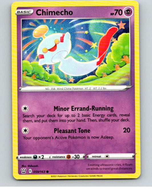 2021 Pokemon S&S Battle Styles #59 Chimecho C V84688 Image 1