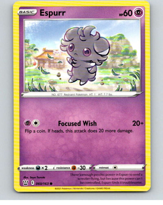 2021 Pokemon S&S Battle Styles #60 Espurr C V84691 Image 1