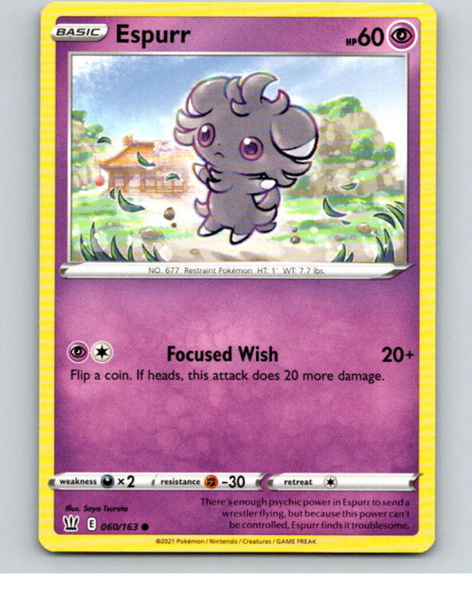 2021 Pokemon S&S Battle Styles #60 Espurr C V84692 Image 1