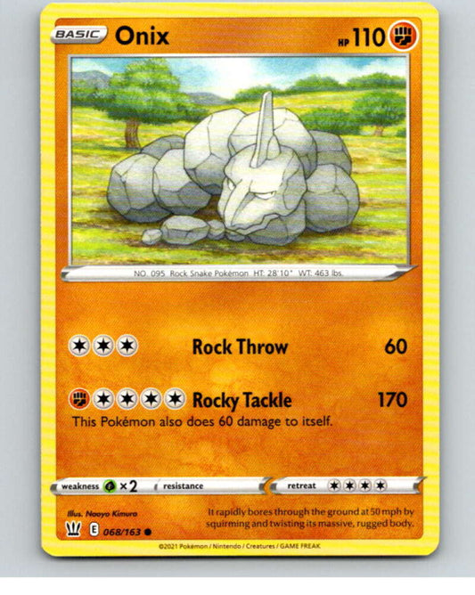 2021 Pokemon S&S Battle Styles #68 Onix C V84702 Image 1
