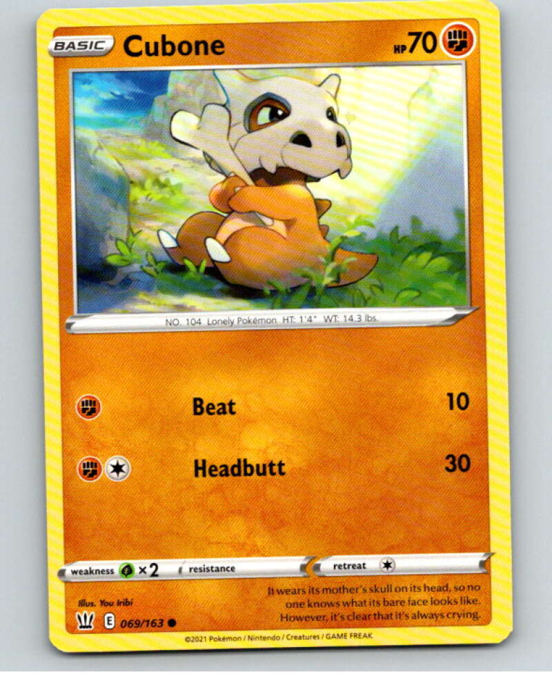 2021 Pokemon S&S Battle Styles #69 Cubone C V84706 Image 1