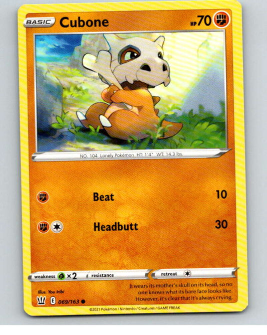 2021 Pokemon S&S Battle Styles #69 Cubone C V84706 Image 1