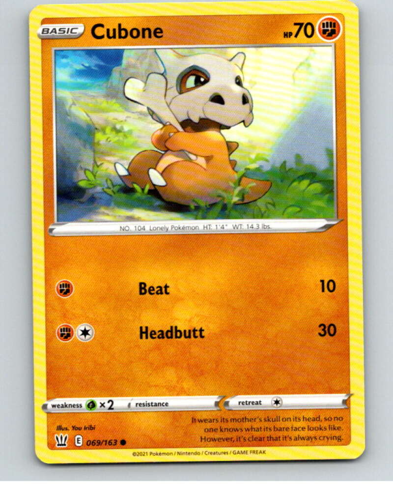 2021 Pokemon S&S Battle Styles #69 Cubone C V84707 Image 1