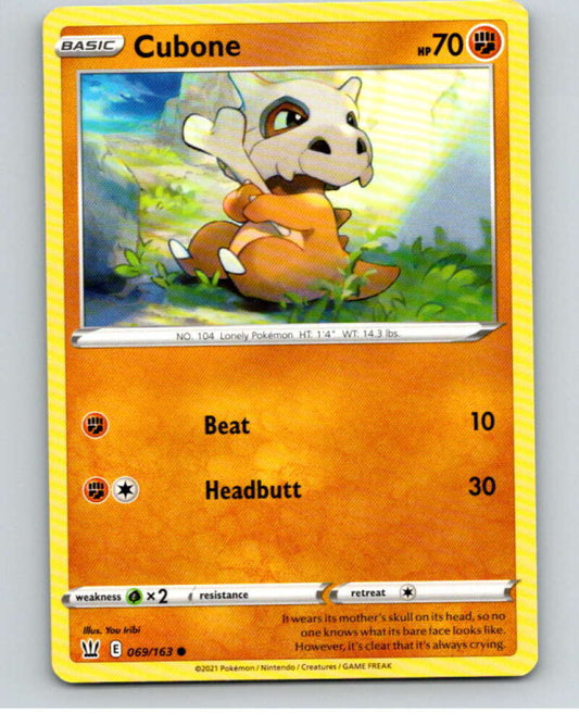 2021 Pokemon S&S Battle Styles #69 Cubone C V84707 Image 1