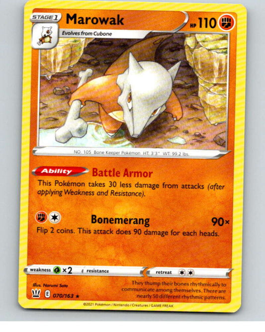 2021 Pokemon S&S Battle Styles #70 Marowak R V84710 Image 1