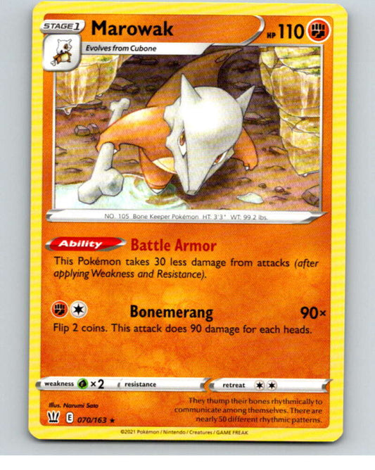 2021 Pokemon S&S Battle Styles #70 Marowak R V84711 Image 1