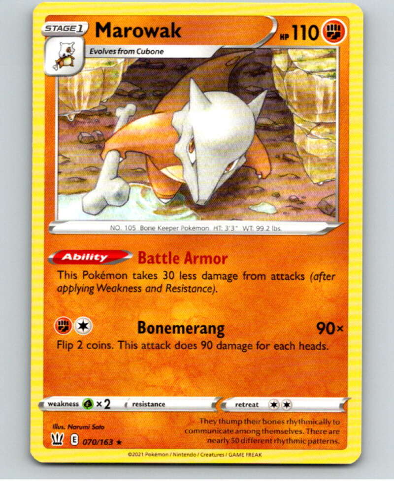 2021 Pokemon S&S Battle Styles #70 Marowak R V84712 Image 1