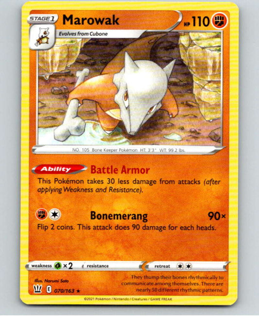 2021 Pokemon S&S Battle Styles #70 Marowak R V84712 Image 1