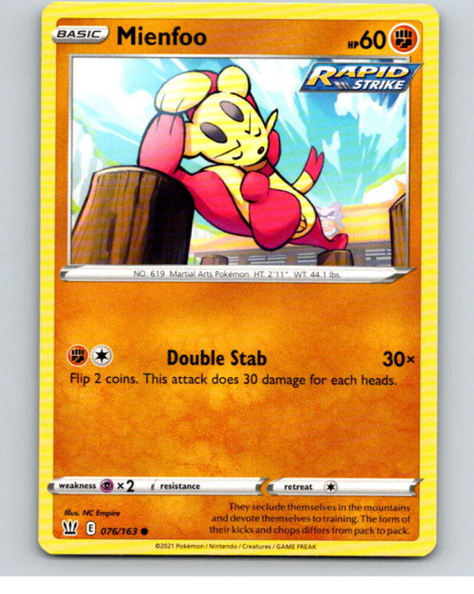2021 Pokemon S&S Battle Styles #76 Mienfoo C V84729 Image 1