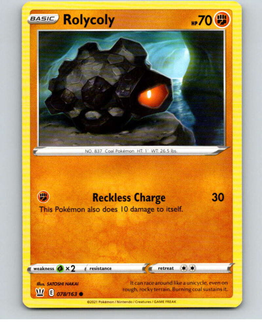 2021 Pokemon S&S Battle Styles #78 Rolycoly C V84735 Image 1