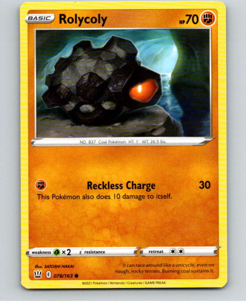 2021 Pokemon S&S Battle Styles #78 Rolycoly C V84736 Image 1