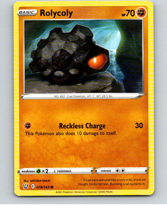 2021 Pokemon S&S Battle Styles #78 Rolycoly C V84736 Image 1