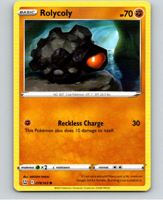 2021 Pokemon S&S Battle Styles #78 Rolycoly C V84738 Image 1