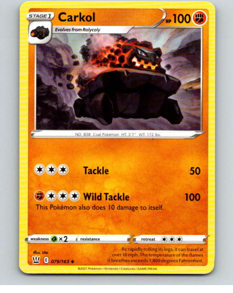 2021 Pokemon S&S Battle Styles #79 Carkol U V84739 Image 1