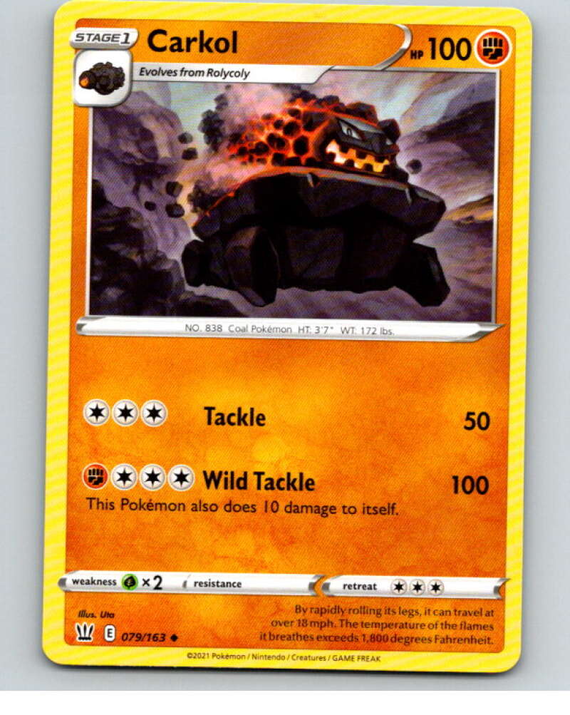 2021 Pokemon S&S Battle Styles #79 Carkol U V84740 Image 1