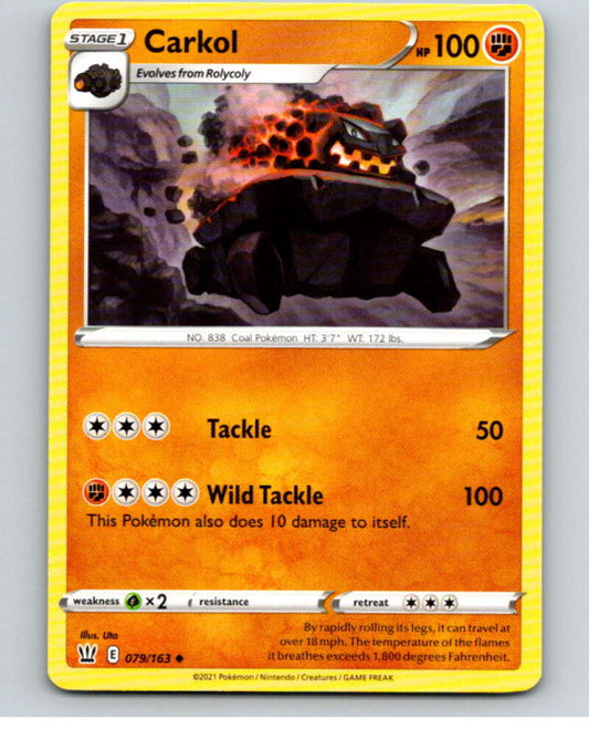 2021 Pokemon S&S Battle Styles #79 Carkol U V84741 Image 1