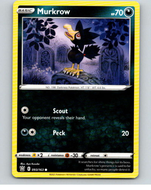 2021 Pokemon S&S Battle Styles #93 Murkrow C V84764 Image 1