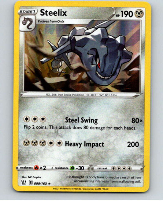 2021 Pokemon S&S Battle Styles #99 Steelix HOLO R V84776 Image 1