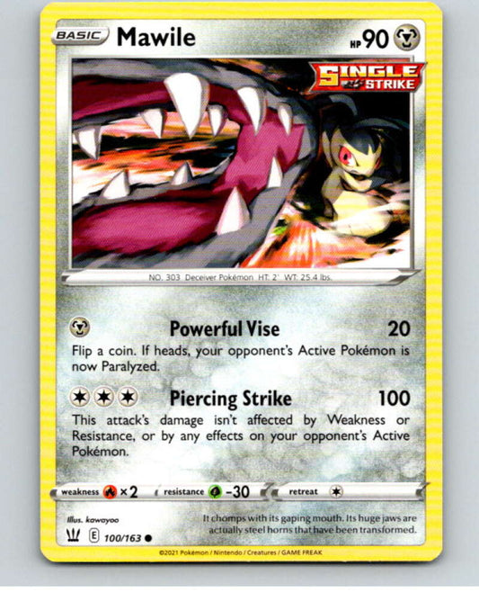 2021 Pokemon S&S Battle Styles #100 Mawile C V84777 Image 1