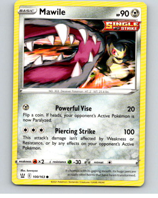 2021 Pokemon S&S Battle Styles #100 Mawile C V84778 Image 1