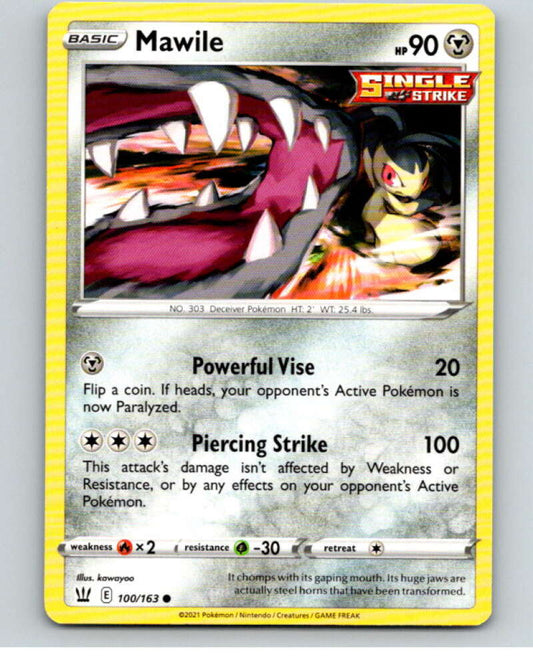 2021 Pokemon S&S Battle Styles #100 Mawile C V84780 Image 1