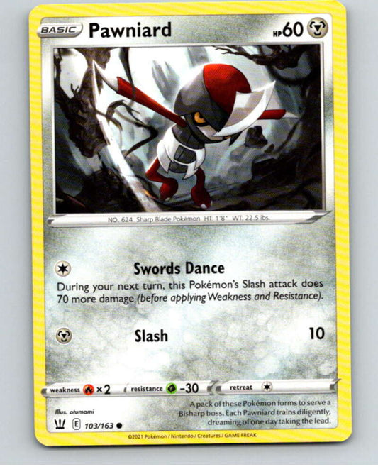 2021 Pokemon S&S Battle Styles #103 Pawniard C V84786 Image 1