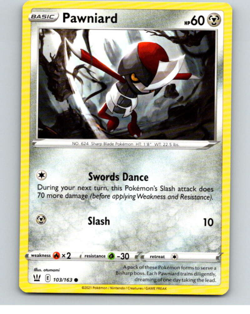 2021 Pokemon S&S Battle Styles #103 Pawniard C V84788 Image 1