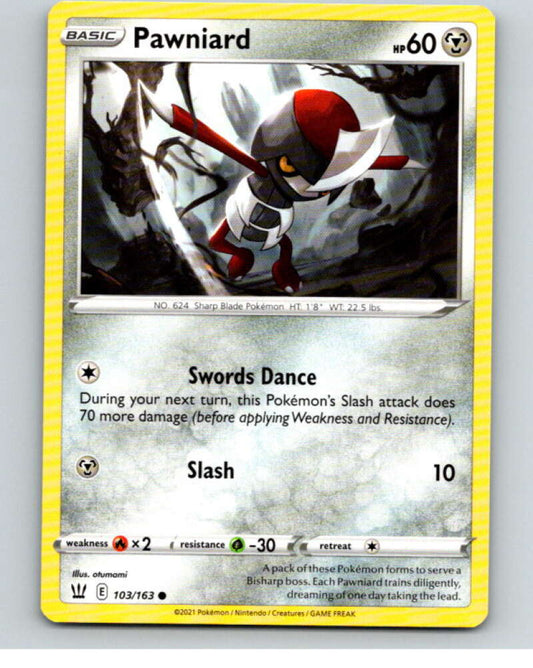 2021 Pokemon S&S Battle Styles #103 Pawniard C V84788 Image 1