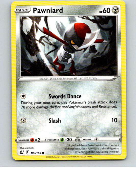 2021 Pokemon S&S Battle Styles #103 Pawniard C V84789 Image 1