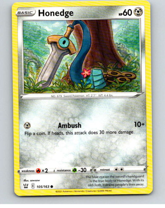 2021 Pokemon S&S Battle Styles #105 Honedge C V84793 Image 1