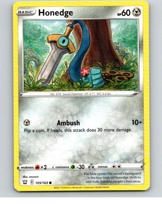 2021 Pokemon S&S Battle Styles #105 Honedge C V84794 Image 1