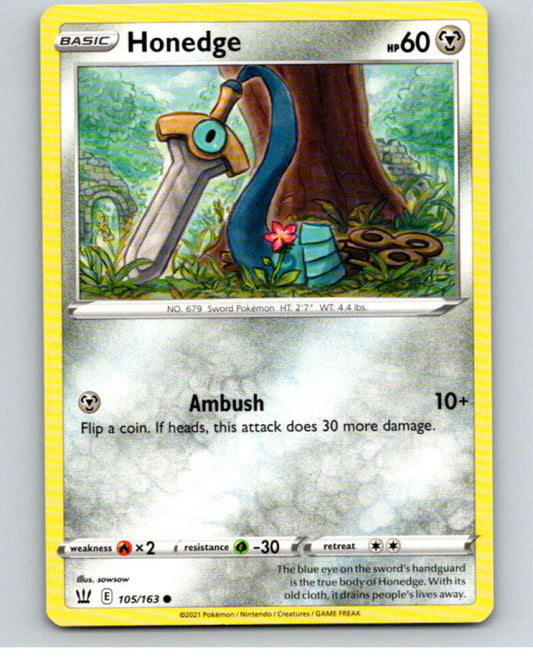 2021 Pokemon S&S Battle Styles #105 Honedge C V84795 Image 1