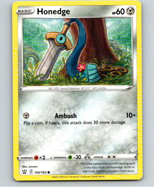 2021 Pokemon S&S Battle Styles #105 Honedge C V84796 Image 1