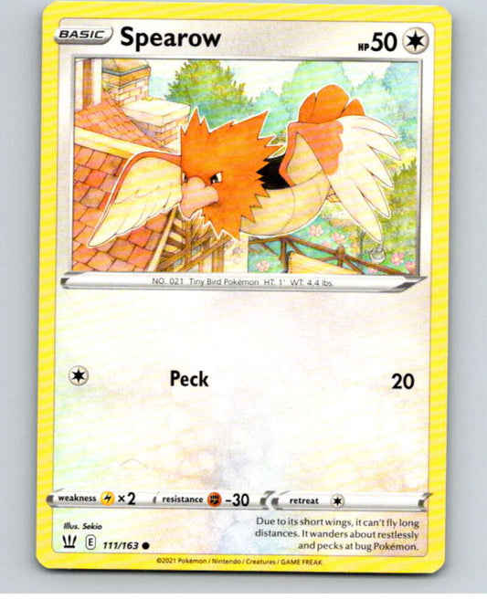 2021 Pokemon S&S Battle Styles #111 Spearow C V84802 Image 1