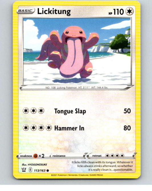 2021 Pokemon S&S Battle Styles #113 Lickitung C V84812 Image 1