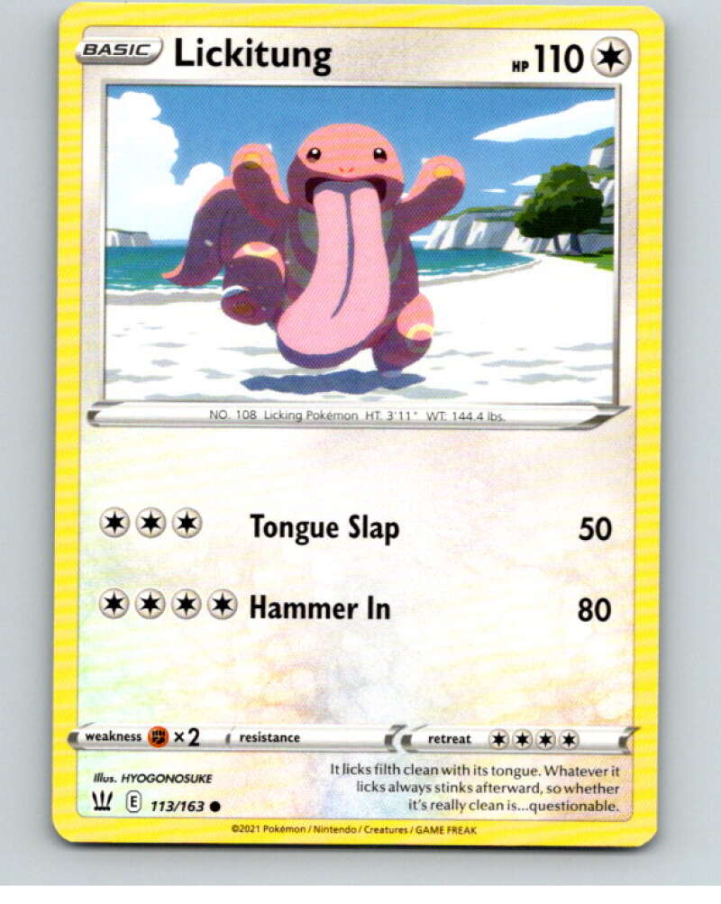 2021 Pokemon S&S Battle Styles #113 Lickitung C V84814 Image 1