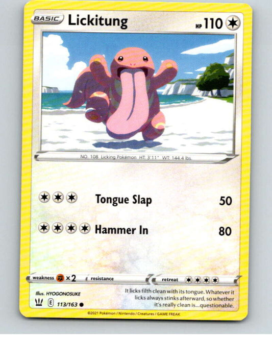 2021 Pokemon S&S Battle Styles #113 Lickitung C V84815 Image 1