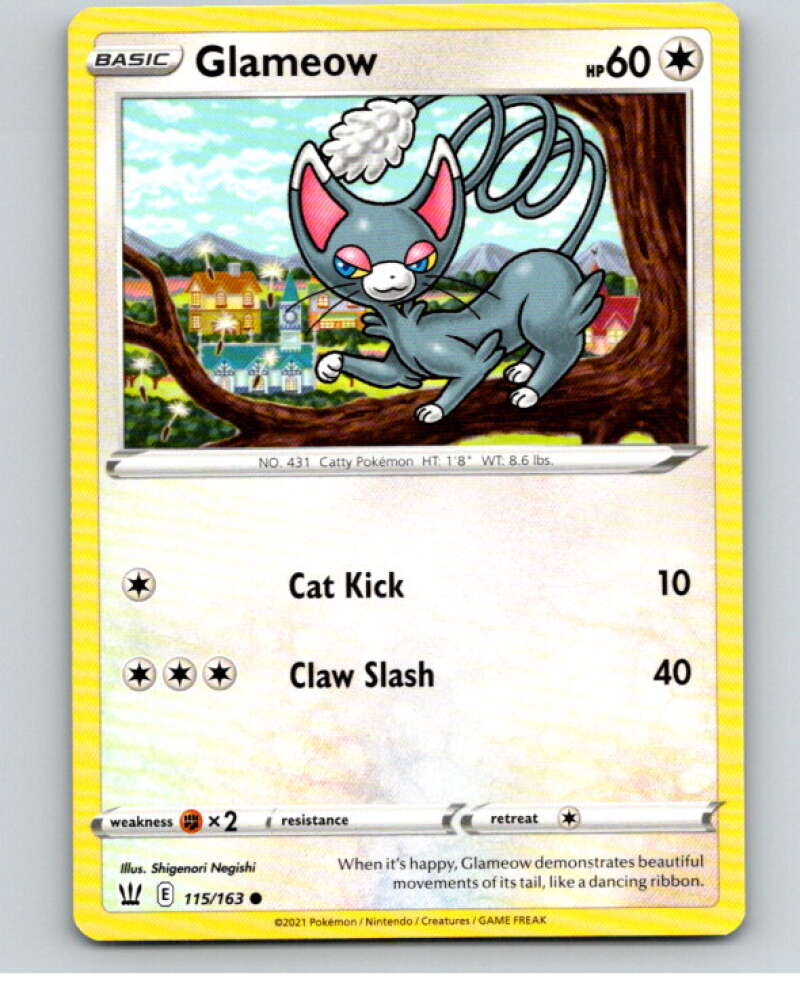 2021 Pokemon S&S Battle Styles #115 Glameow C V84816 Image 1