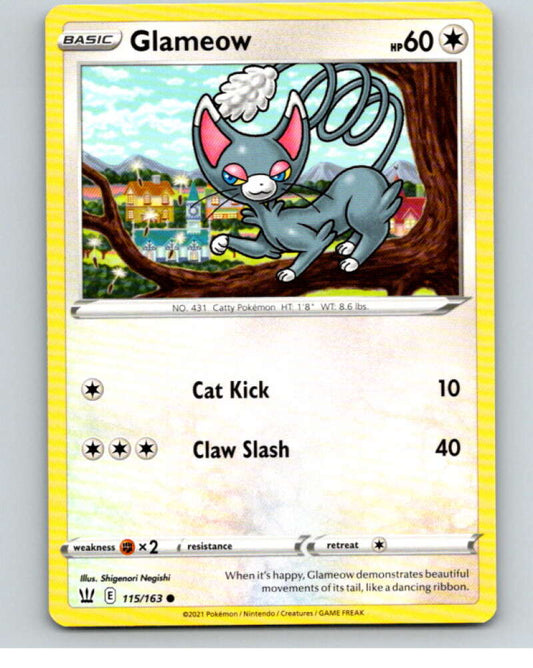 2021 Pokemon S&S Battle Styles #115 Glameow C V84816 Image 1