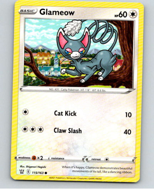2021 Pokemon S&S Battle Styles #115 Glameow C V84817 Image 1