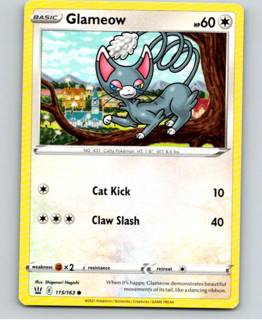 2021 Pokemon S&S Battle Styles #115 Glameow C V84818 Image 1