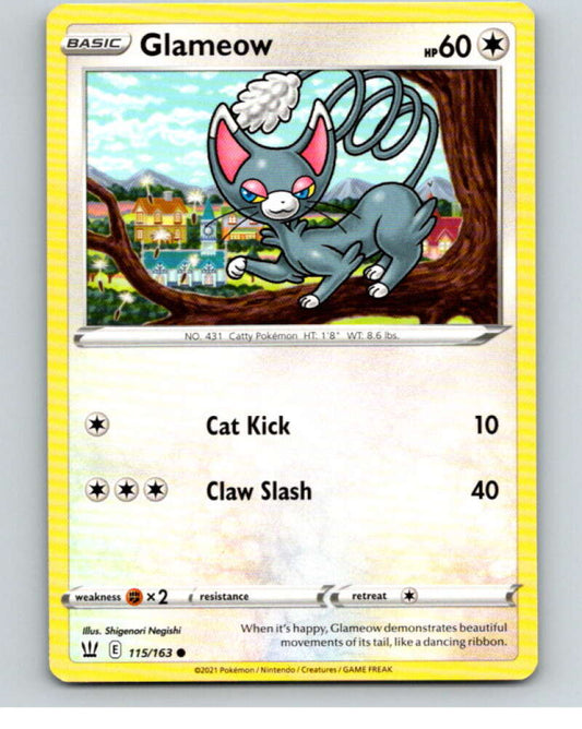 2021 Pokemon S&S Battle Styles #115 Glameow C V84819 Image 1