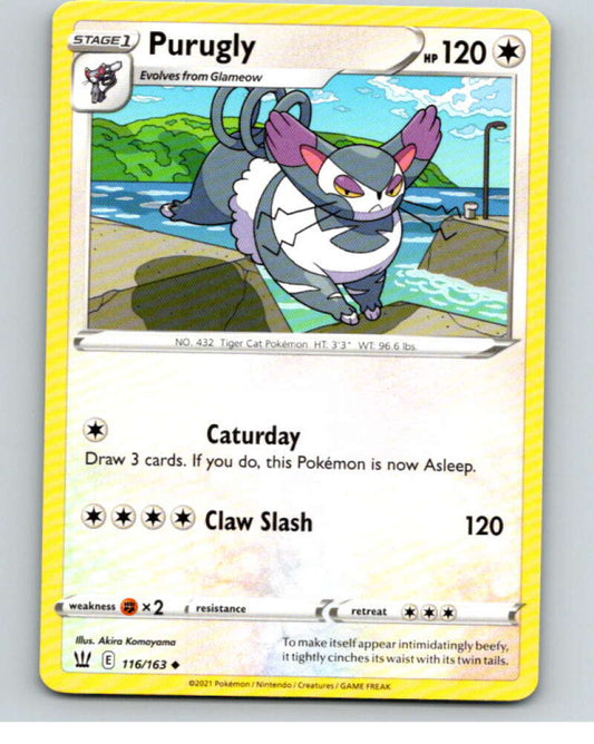 2021 Pokemon S&S Battle Styles #116 Purugly U V84820 Image 1