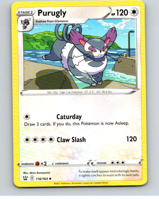 2021 Pokemon S&S Battle Styles #116 Purugly U V84822 Image 1