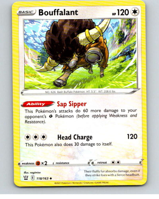 2021 Pokemon S&S Battle Styles #118 Bouffalant U V84823 Image 1