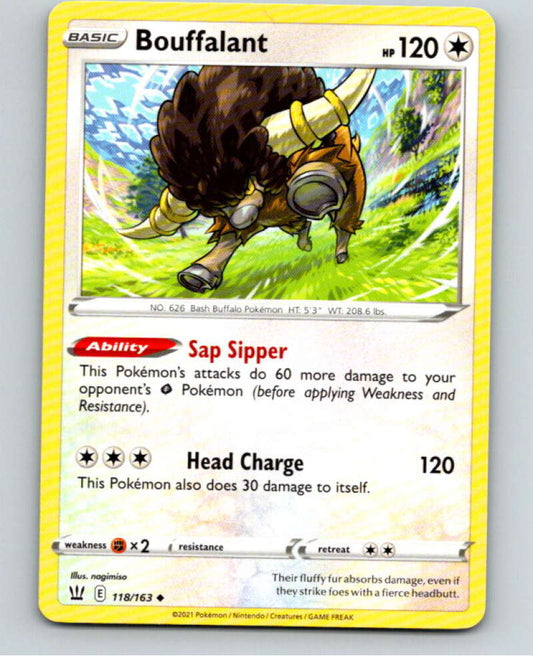 2021 Pokemon S&S Battle Styles #118 Bouffalant U V84824 Image 1