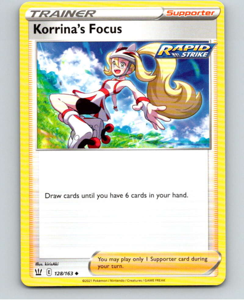 2021 Pokemon S&S Battle Styles #128 Korrina's Focus U V84843 Image 1