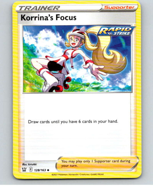 2021 Pokemon S&S Battle Styles #128 Korrina's Focus U V84844 Image 1