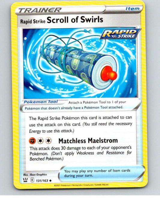 2021 Pokemon S&S Battle Styles #131 Rapid Strike Scroll Swirls U V84850 Image 1