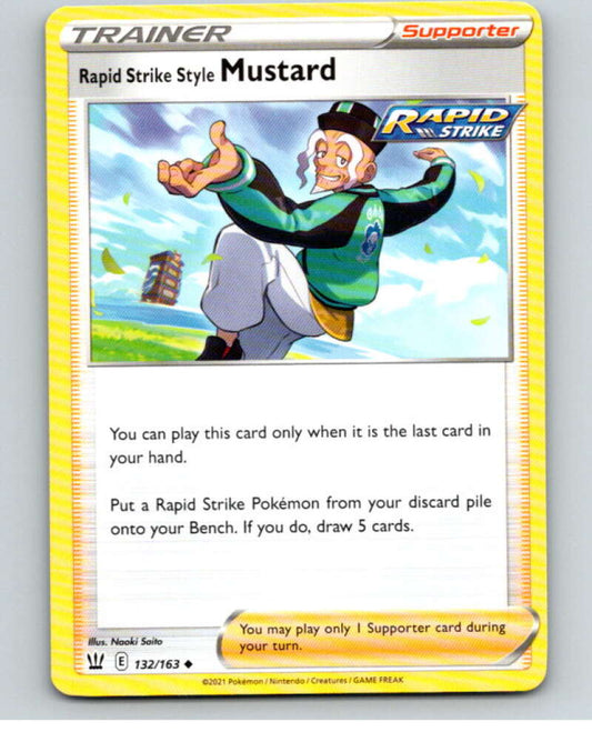 2021 Pokemon S&S Battle Styles #132 Rapid Strike Style Mustard U V84851 Image 1